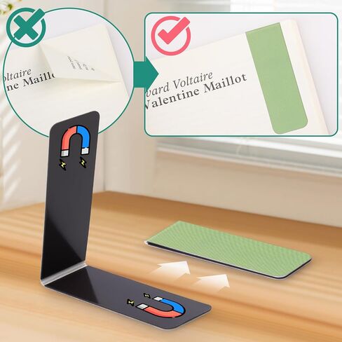 Magnetic Bookmarks, 12 Pack Book Marker Clips for Reading, Page Markers for Students Teachers Reading Book Lovers Misty Colors in Kuwait