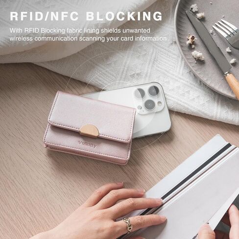 حامل بطاقة عمل VULKIT للنساء من جلد البولي يوريثان، حافظة بطاقات عمل للسفر، منظم بطاقات اسم العمل، حتى حمل 30 بطاقة (أخضر لوريل) in Kuwait