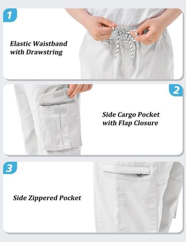 Boys Cargo Pants Kids Elastic Waist Hiking Pants Lightweight Casual School Pants in Saudi Arabia