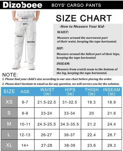 Boys Cargo Pants Kids Elastic Waist Hiking Pants Lightweight Casual School Pants in Saudi Arabia