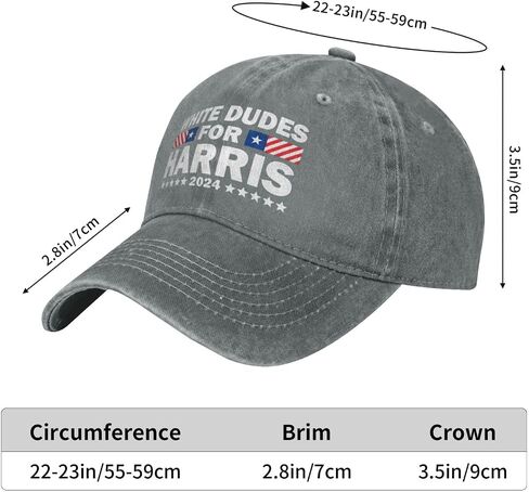 White Dudes for Kamala Harris 2024 Hat Classic Fashion Adjustable Caps for Men Women in Saudi Arabia