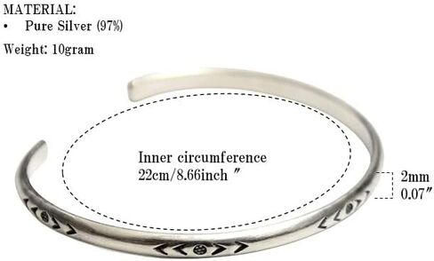 COSUMOSU Adjustable Cuff Bangle Bracelet in Silver in Saudi Arabia