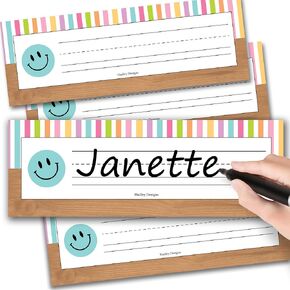 25 Colorful Student Desk Name Tags Classroom - Student Name Tags for Desks, Desk Name Plates for Classroom, Classroom Name Tags for Desk, Locker Name Tags for Classroom, Teacher Name Plate for Desk