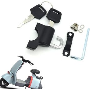 1 قطعة قفل خوذة دراجة نارية مع 2 قطعة مفاتيح، قفل أمان خوذة السيارة المعدنية المضادة للسرقة، استبدال خوذة السيارات المتينة العالمية القابلة للدوران لشاحنة سيارات الدفع الرباعي والدراجات النارية (أسود) in Kuwait