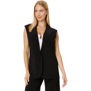 Norma Kamali Women's Sleeveless Single Breasted Jacket
