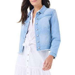 NIC+ZOE Women's Fringe Detail Denim Jacket