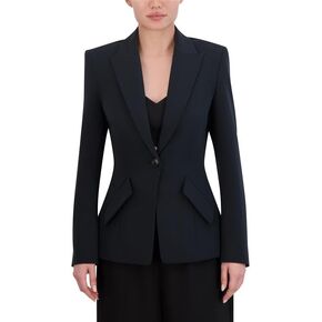 BCBGMAXAZRIA Women's Long Sleeve V Neck Slim Fit Blazer Jacket