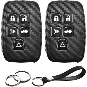 2pcs Compatible with Land Rover Key Fob Cover Case Key Chain fit for Land Rover Range Rover Evoque Sport Velar Discovery LR2 LR4 Jaguar FPace FType XE XF XFR XFR-S XJ XJR XK Accessories Shell