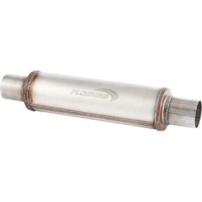 Exhaust Muffler Universal Stainless Steel Straight Through Design,Resonator Super 10 Muffler (2.5'')