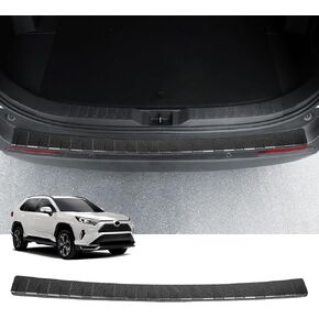 Exterior Rear Bumper Protector for Toyota RAV4 2024 2023 2022 2021 2020 2019 Accessories ABS Material Rear Bumper Guard Trunk Sill Protector (Black)