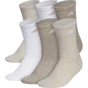 adidas Men's Athletic Cushioned Crew Socks (6-Pair) with Arch Compression