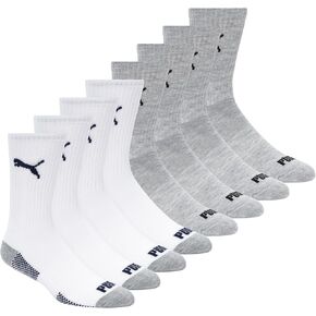 PUMA Men's 8 Pack Athletic Cushioned Crew Socks