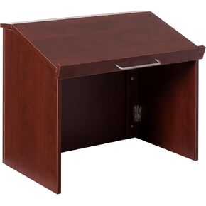 Foldable Tabletop Portable Podium, for Church, School, Office, or Home, Cherry