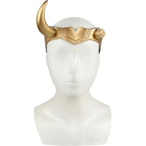 Superhero Helmet Horns Adult Cosplay Costume Crown Ragnarok Halloween Mask Headpiece Hard PVC