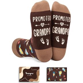 HAPPYPOP Gift Idea For Him - New Dad Gifts, Grandpa Gifts From Grandchildren, Fathers Day Socks Grandpa Socks