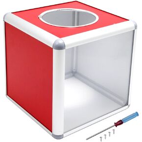 6x6x6 inch Raffle Box, Multifunctional Lottery Box Square Raffle Ball Game Box Multifunctional Storage Ticket Box Card Bonus Draw Box for Business Annual Meeting Fundraising Supplies