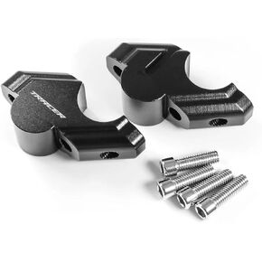 Motorcycle CNC Aluminum Handlebar Riser Heightening Clamp Mount Fit For YAMAHA TRACER 9 / GT 2021-2024 Accessories (Black)