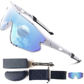 Youth Sports Sunglasses for Baseball, Tennis, and Cycling, UV400 Ages 8-16, with Lightweight Frame
