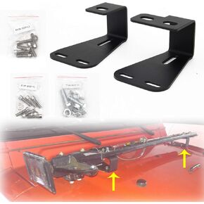 Hi Lift Jack Mount Hinge Mounting Hood Bracket for Jeep Wrangler CJ 1944-1986/ YJ 1987-1995/ TJ 1997-2006 (1 Pair)