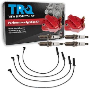 TRQ Ignition Coils Wires Spark Plugs Kit Compatible with 96-97 Chevrolet S10 GMC Sonoma Hombre
