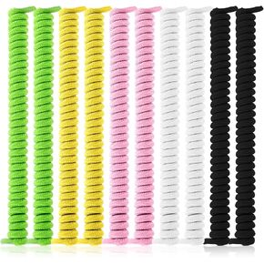 5 Pairs Elastic Shoe Laces for Sneakers No Tie Curly Tieless Shoelaces Anti-Fall Sports Flat No-Tie Shoelaces in Solid Color for Sneakers Adults Kids Children