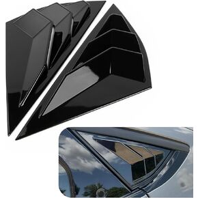 PSLER Side Scoop Louvers Cover for Mustang Mach E 2021 2022 2023 2024 Window Visor Cover (GLossy Black)