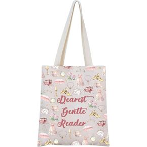 MNIGIU Book Inspired Gift Dearest Gentle Reader Tote Bag Book Readers Gift Book Lover Gift For Book Nerds