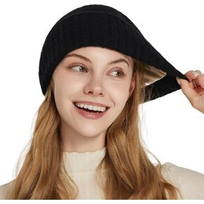 Cashmere Blend Satin Lined Beanie Hat Wool Winter Hats for Women Men Cuffed Hat Silk Lining Slouchy Beanie Women Knit Hat