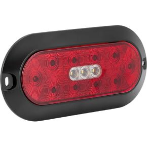Maxxima 6" LED Oval Hybrid Stop/Turn/Tail & Back-Up for Trucks and Heavy Duty, Surface Mount