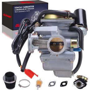 Carburetor For GY6 150cc 125cc Scooter Moped 24mm PD24J Carb 152QMI 157QMJ 4 Stroke Engines Electric Choke Motorcycle With Air Filter