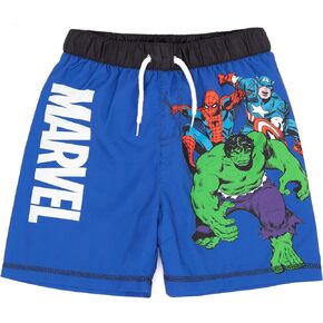 Marvel Swim Shorts Boys Kids Blue Hulk Spider-Man Swimwear Trunks