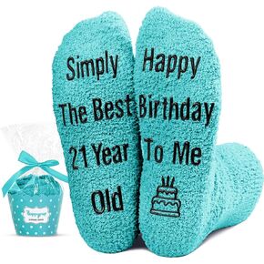 HAPPYPOP 21st Birthday Gifts Ideas Socks - Best Gifts for 21 Year Old Woman, 21 Year Old Gifts