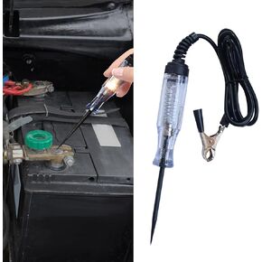 Test Light Automotive, 6V-12V-24V DC Car Circuit Tester Light, Car Electric Tester Pen with ABS Handle, Sharp Probe & Alligator, Automotive Circuit Tester Universal for All Vehicles