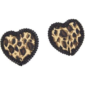 Black and Red Lace or Leopard Heart Shape Nipple Pasties Cover for Women