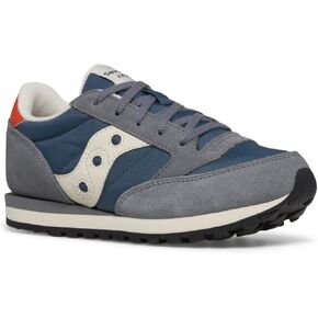 حذاء رياضي Saucony Jazz Original (الطفل الكبير الصغير)، رمادي/أزرق/برتقالي، 2 US للجنسين