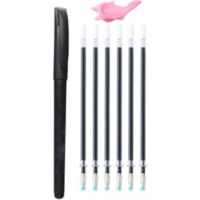 Pens & Refills for Children's Magic Copybooks - Drawing Pen with Invisible Ink - Kindergarten Handwriting Calligraphy Practice Learning & Tracing Material - 1 Pen, 6 Refills & 1 Pen Holder
