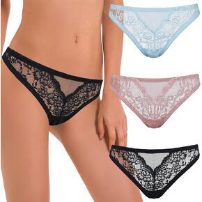 Curve Muse Women’s Sexy Lace Bikini Hipster Panties Underwear