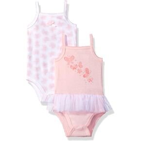 absorba baby-girls Girls 2 Pack Bodysuits