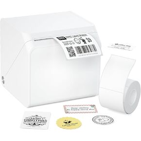 صانع الملصقات HPRT T260LR: آلة ملصقات محمولة مع شريط مقاوم للماء، طابعة ملصقات حرارية بلوتوث للشركات الصغيرة، الرمز الشريطي، الاسم، الشعار، العنوان، البريد، الملابس، المدرسة، المنزل والمكتب in Kuwait