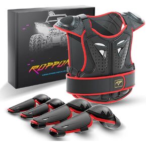 Kids Dirt Bike Gear - Youth Motorcycle Riding Protective Gear Motocross Armor Suit for Boys and Girls, Chest Protector for Mountain Biking and Cycling.