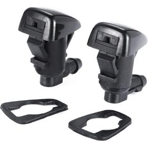 Wiper Washer Nozzles Windscreen for Jeep Grand Cherokee 2011-2021 Black OE 68260443AA 55372143AB（2PCS）