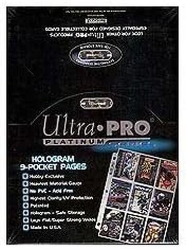 دفتر بطاقات بيسبول أسود Ultra Pro (موثق بحلقة على شكل حرف D مقاس 3 بوصة) وصندوق مغلق مكون من 9 أوراق تخزين جيوب (100 صفحة) in Saudi Arabia