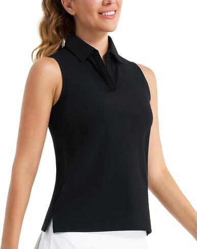 Stelle Womens Sleeveless Golf Polo Shirts V Neck Quick Dry Tennis T-Shirts with Collar in Saudi Arabia