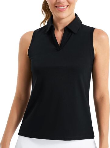 Stelle Womens Sleeveless Golf Polo Shirts V Neck Quick Dry Tennis T-Shirts with Collar in Saudi Arabia
