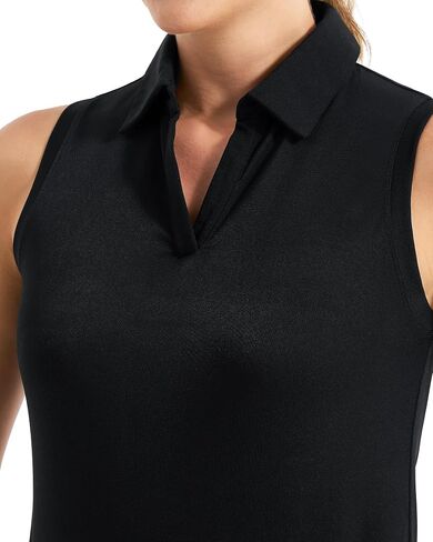 Stelle Womens Sleeveless Golf Polo Shirts V Neck Quick Dry Tennis T-Shirts with Collar in Saudi Arabia