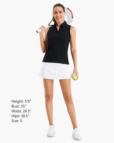 Stelle Womens Sleeveless Golf Polo Shirts V Neck Quick Dry Tennis T-Shirts with Collar in Saudi Arabia