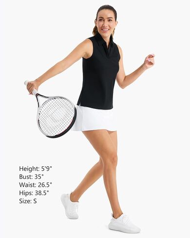 Stelle Womens Sleeveless Golf Polo Shirts V Neck Quick Dry Tennis T-Shirts with Collar in Saudi Arabia