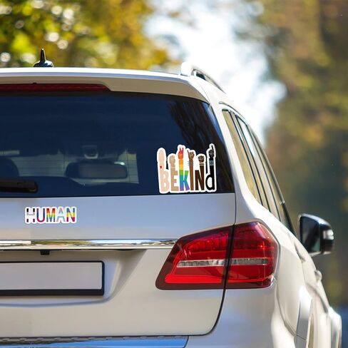 Be Kind Stickers Pride Stickers Human Rainbow Bumper Stickers Pride Decals for Cars Be Kind Sign Sticker ASL Sticker Auto Truck Bumper Wall Laptop Sticker (12 Pieces) in Saudi Arabia