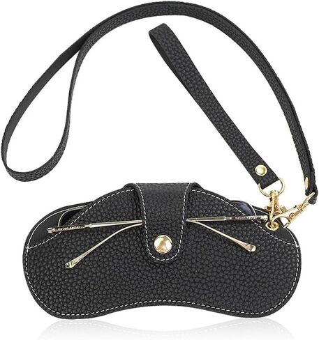 Leather Sunglass Case, Glasses Case Holder, Portable Soft Leather Sunglasses Bag, Slim Eyeglasses Pouch Men Women in Saudi Arabia
