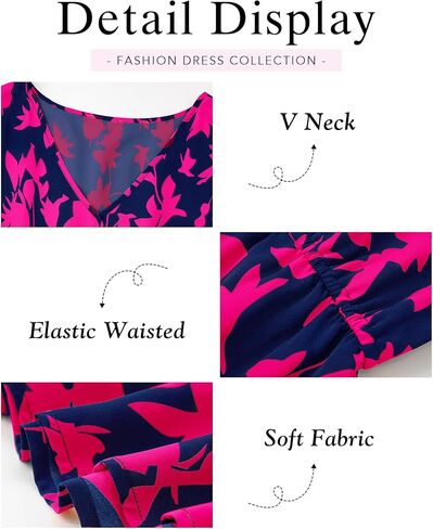 BTFBM Women Fall Dresses 2024 Casual Long Sleeve V Neck Maxi Dresses Floral Boho Long Dress Wedding Guest Dress in Saudi Arabia